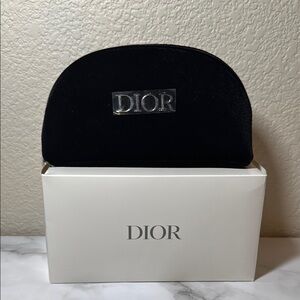Dior Black Velvet Pouch